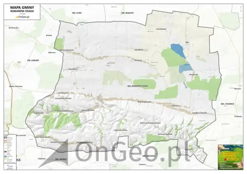 Mapa gminy Komarów-Osada